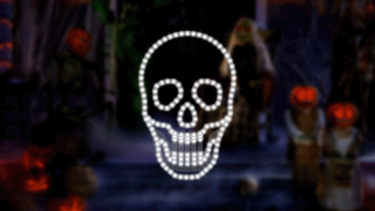 16" 167 LED Skull with Motion Display