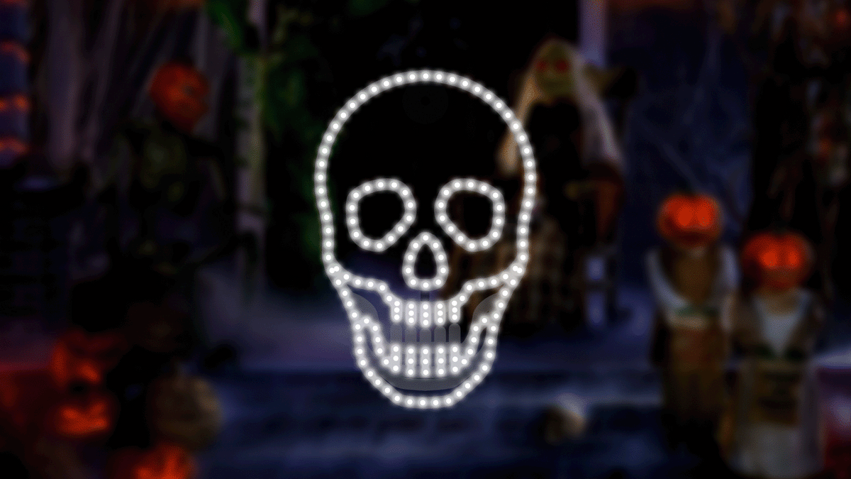 16" 167 LED Skull with Motion Display