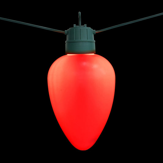 Bombilla gigante roja de 10" y 15 LED