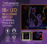 16" 151 LED Sitting Cat Display Twinkling Effect