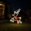 2 FT 237 LED Prancing Reindeer Red & Gold Micro Twinkling Effect