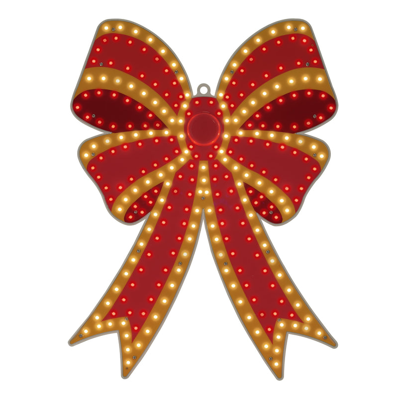 16" 282 LED Red & Warm White Bow