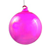 6" Fuchsia Bottle Glass Ball Ornament