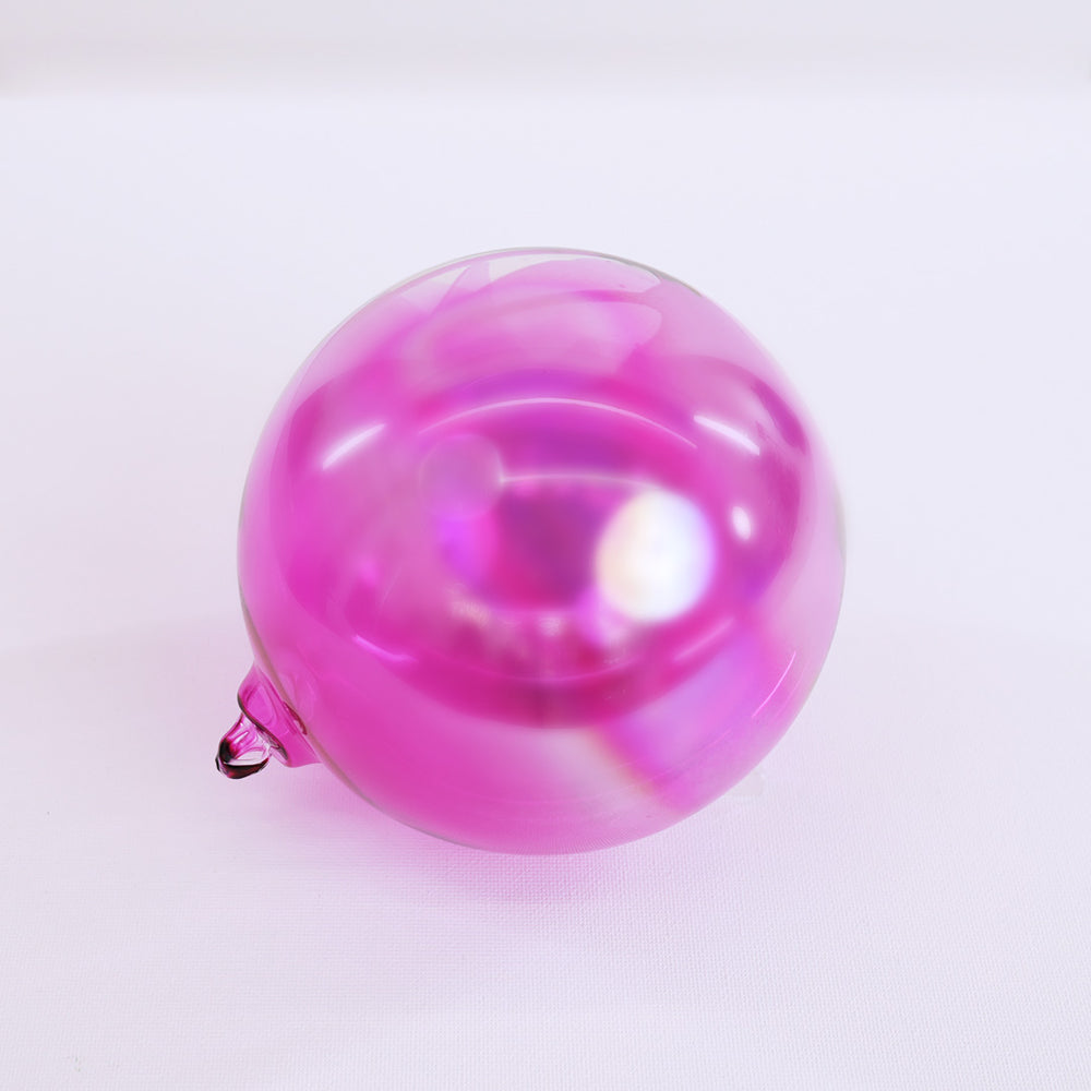 5" Fuchsia Bottle Glass Ball Ornament
