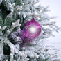 5" Fuchsia Bottle Glass Ball Ornament