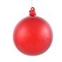 6" Red Glitter Bubblegum Glass Ornament