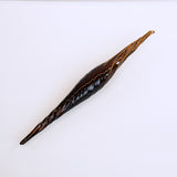 Adorno de carámbano con purpurina marrón de 16"