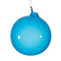4" Aegean Sea Blue Bubblegum Glass Ornament Box Of 3