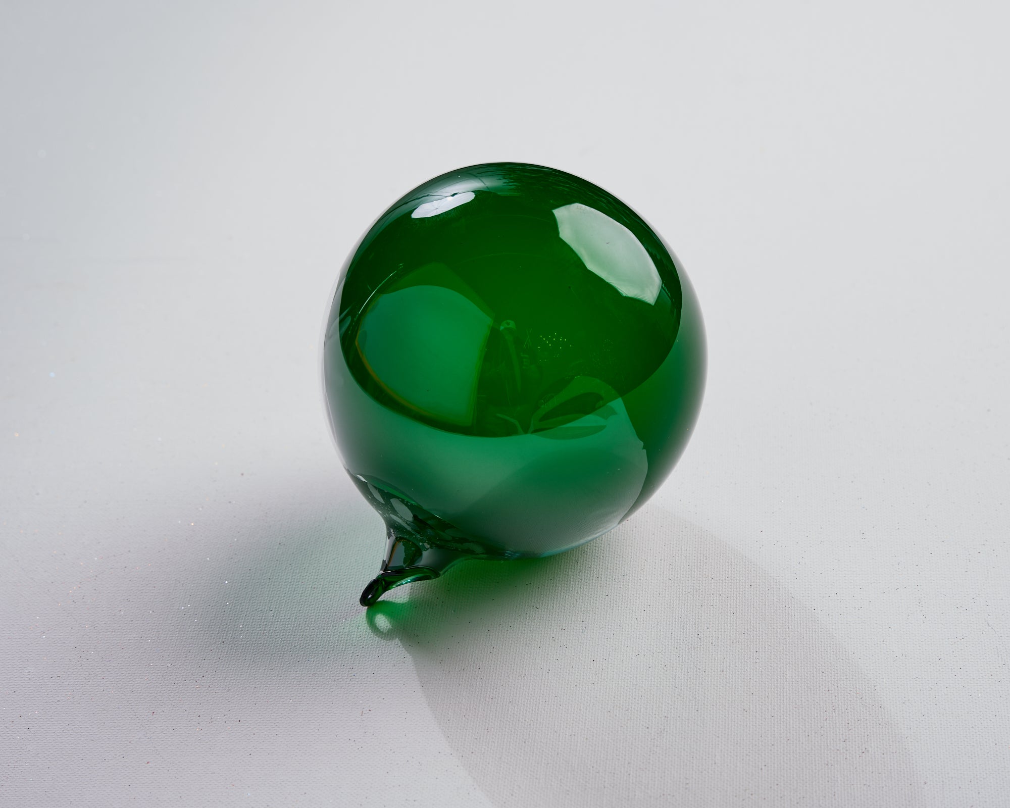 6" Emerald Bubblegum Glass Ornament