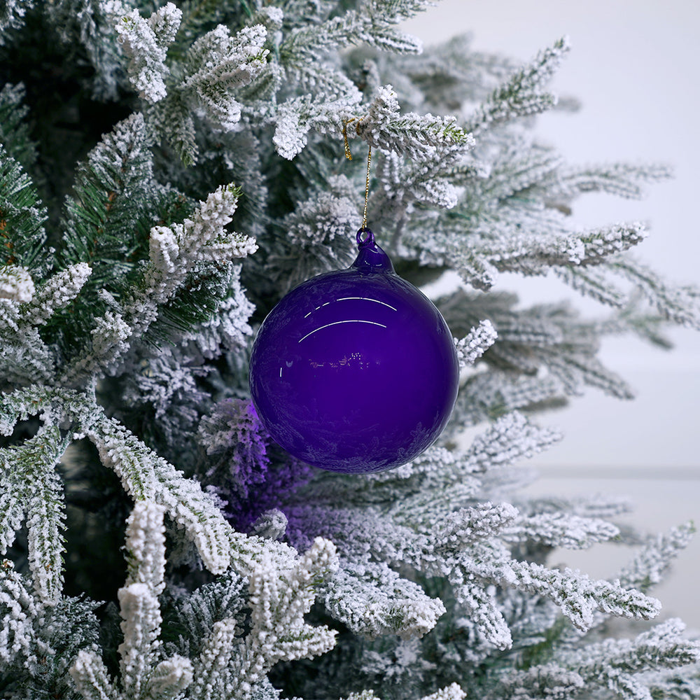 5" Purple Bubblegum Glass Ornament