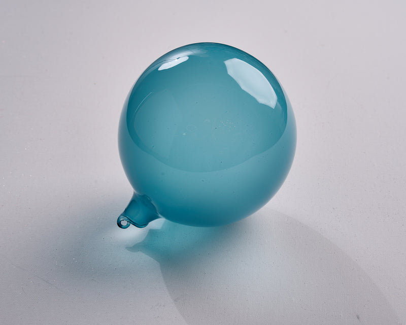 Adorno de cristal azul vaquero burbuja de 6"