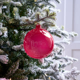 6" Light Berry Bubblegum Glass Ornament