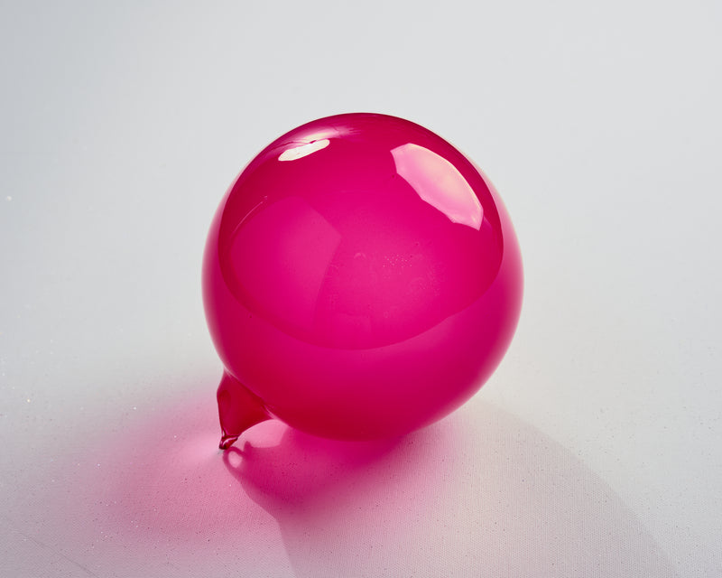 Adorno de cristal color chicle de bayas claras de 6"