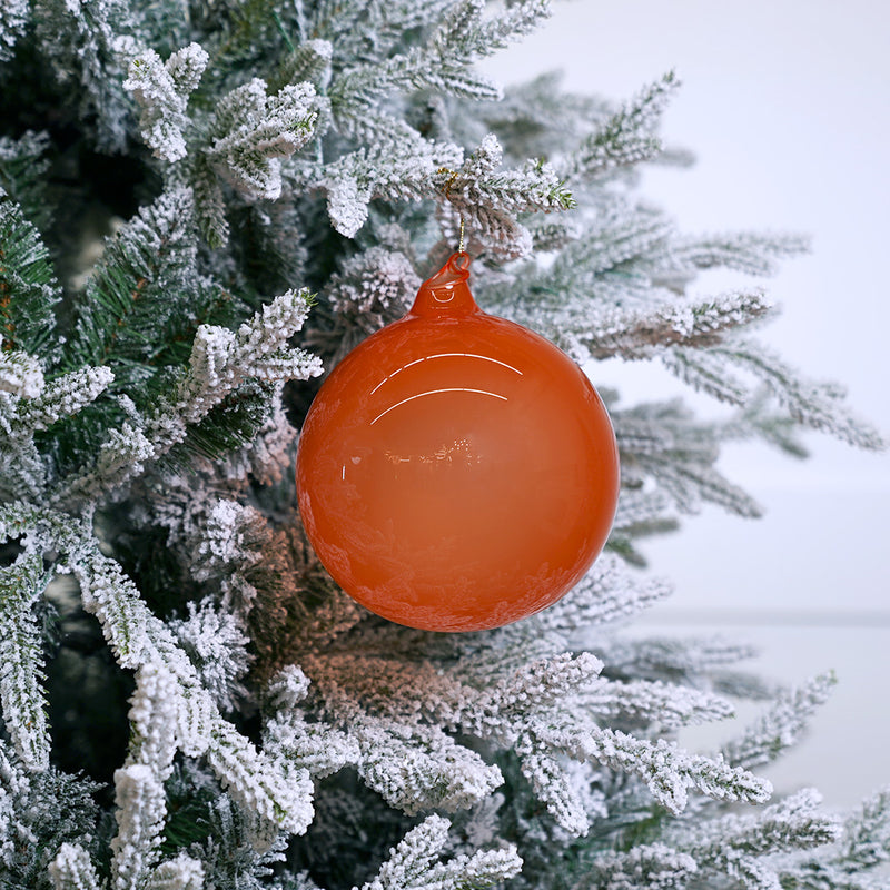 6" Pomegranate Bubblegum Glass Ornament