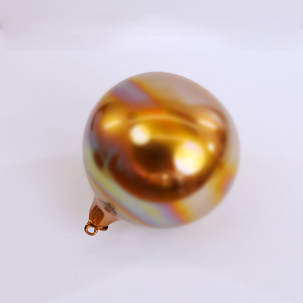 6" Bronze Pearl Glass Ball Ornament