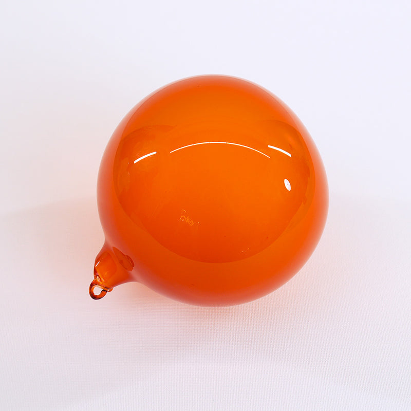 5" Orange Bubblegum Glass Ornament