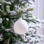 6" White Bottle Glass Ball Ornament