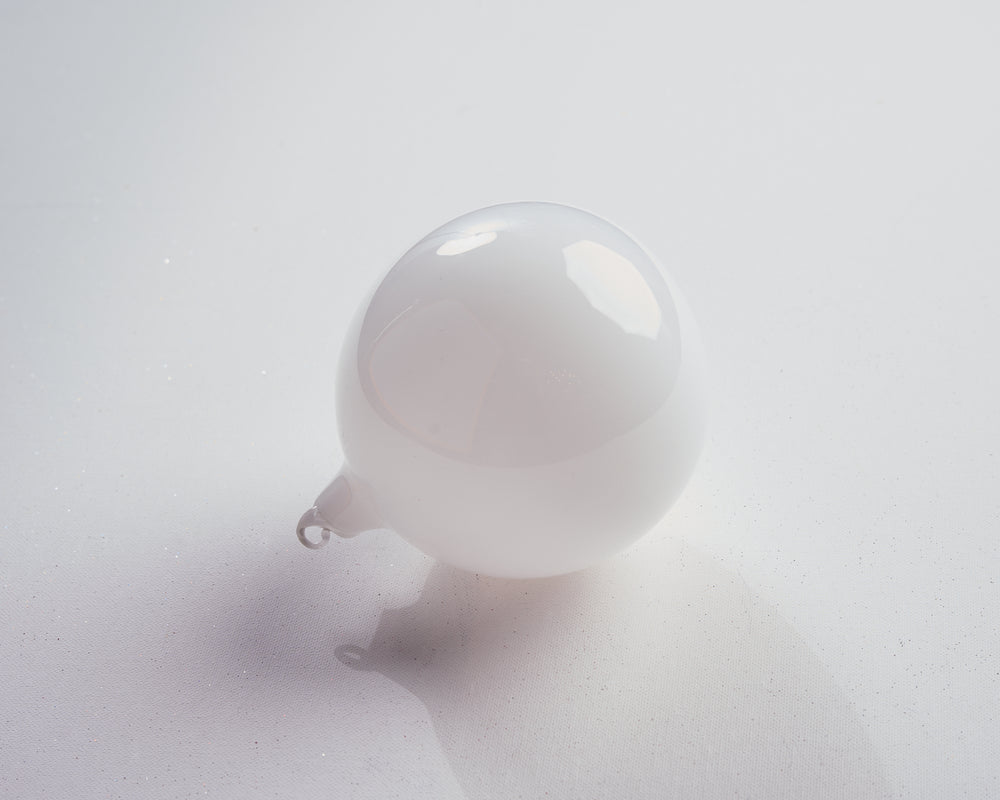 5" Snow White Bubblegum Glass Ornament