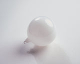 6" White Bottle Glass Ball Ornament