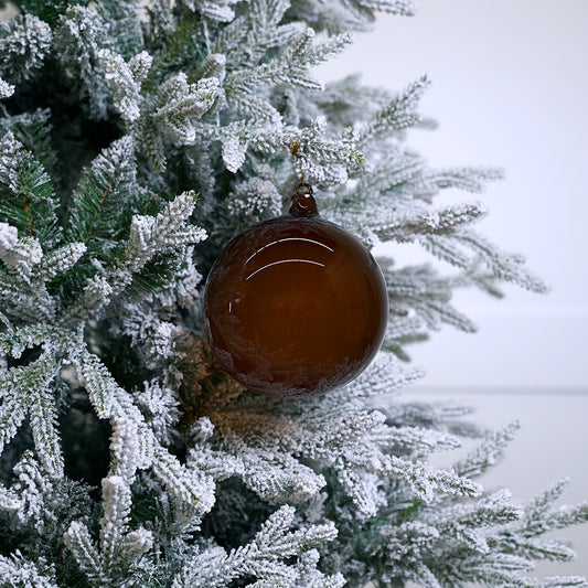 6" Chocolate Bubblegum Glass Ornament