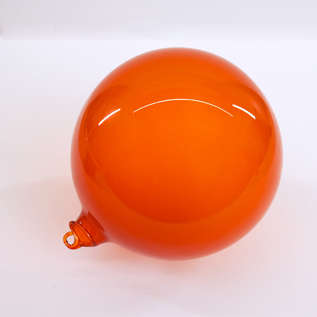 6" Orange Bubblegum Glass Ornament