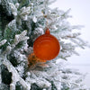 Adorno de cristal naranja chicle de 6"