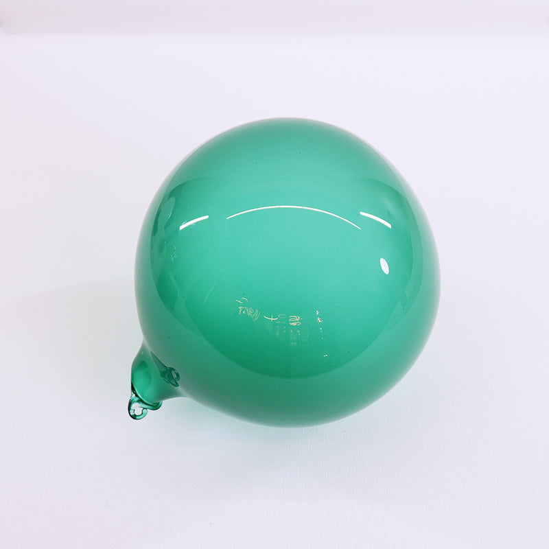 Adorno de cristal verde eucalipto de 6" "Bubblegum"