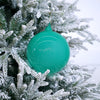 Adorno de cristal verde eucalipto de 6" "Bubblegum"