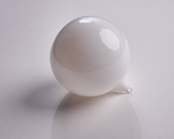 6" Snow White Bubblegum Glass Ornament