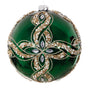 6" Shiny Holly Green Jewel Ball Ornament