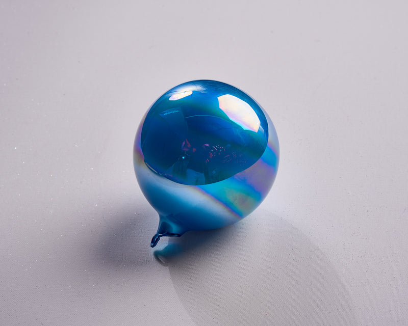 Adorno de bola de cristal "Perla azul" de 5 pulgadas