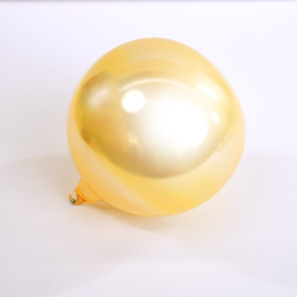 5" Light Gold Pearl Glass Ball Ornament