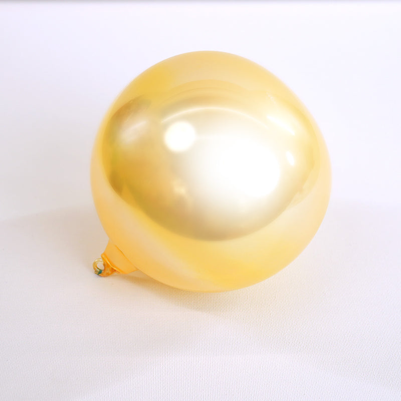 5" Light Gold Pearl Glass Ball Ornament