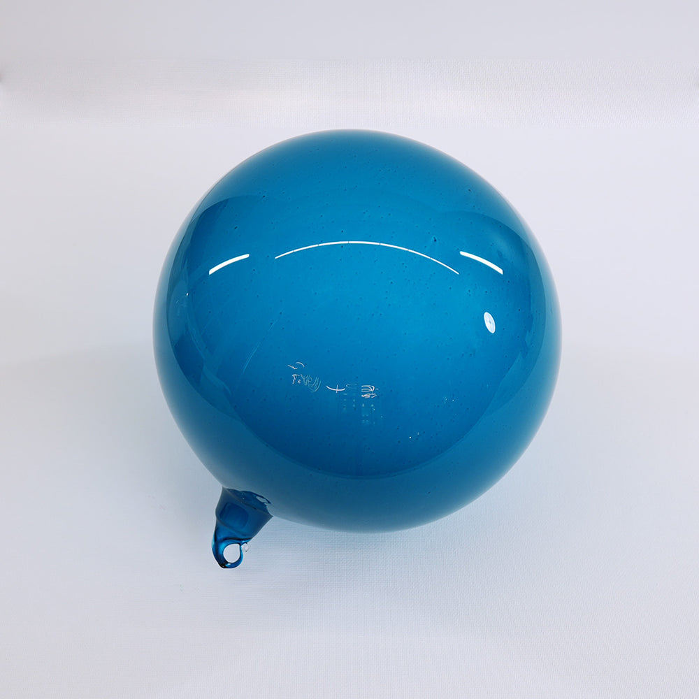 7" Blue Bubblegum Glass Ball Ornament