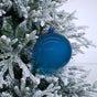 7" Blue Bubblegum Glass Ball Ornament