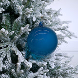 7" Blue Bubblegum Glass Ball Ornament