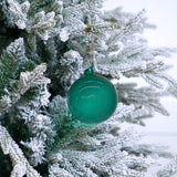 7" Turquoise Bubblegum Glass Ornament