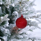 4" Red Bubblegum Glass Ornament Box Of 3