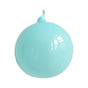 4" Turquoise Bubblegum Glass Ornament Box Of 3