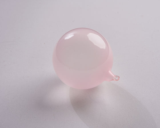 5" Light Pink Bubblegum Glass Ornament