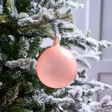 5" Peach Bubblegum Glass Ornament
