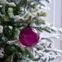 5" Dark Purple Bubblegum Glass Ornament