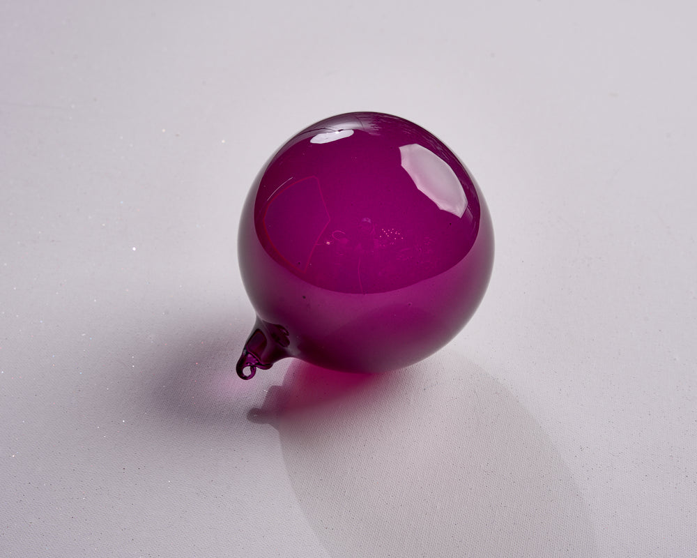 5" Dark Purple Bubblegum Glass Ornament