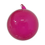 3" Fuchsia Bubblegum Glass Ornament Box Of 6