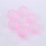3" Light Pink Bubblegum Glass Ornament Box Of 6