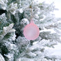 3" Light Pink Bubblegum Glass Ornament Box Of 6