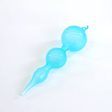 11" Turquoise Bubblegum Glass Finial