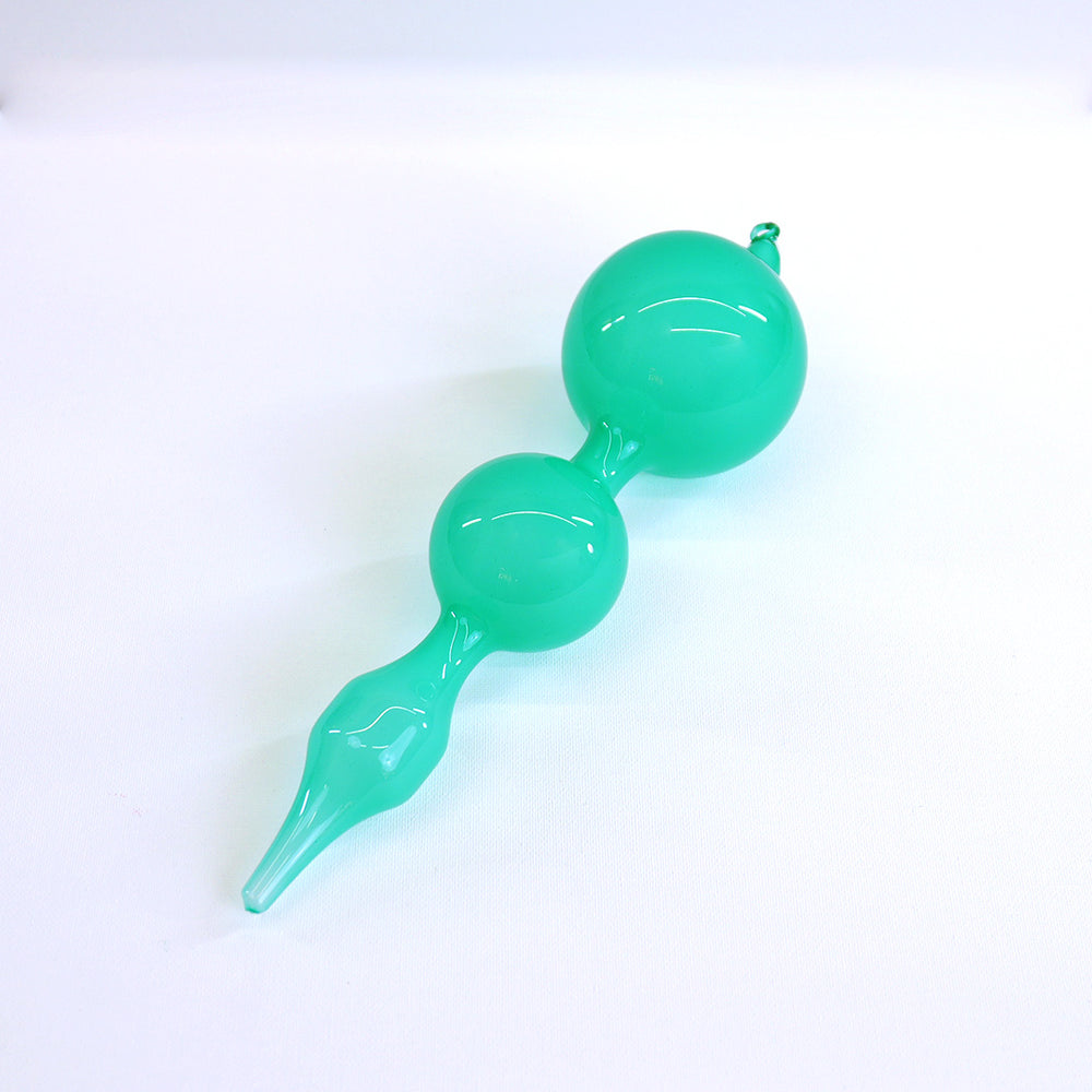 11" Teal Bubblegum Glass Finial