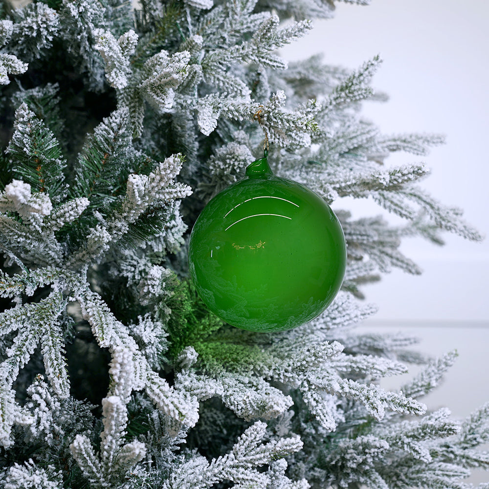 6" Mint Green Bubblegum Glass Ornament