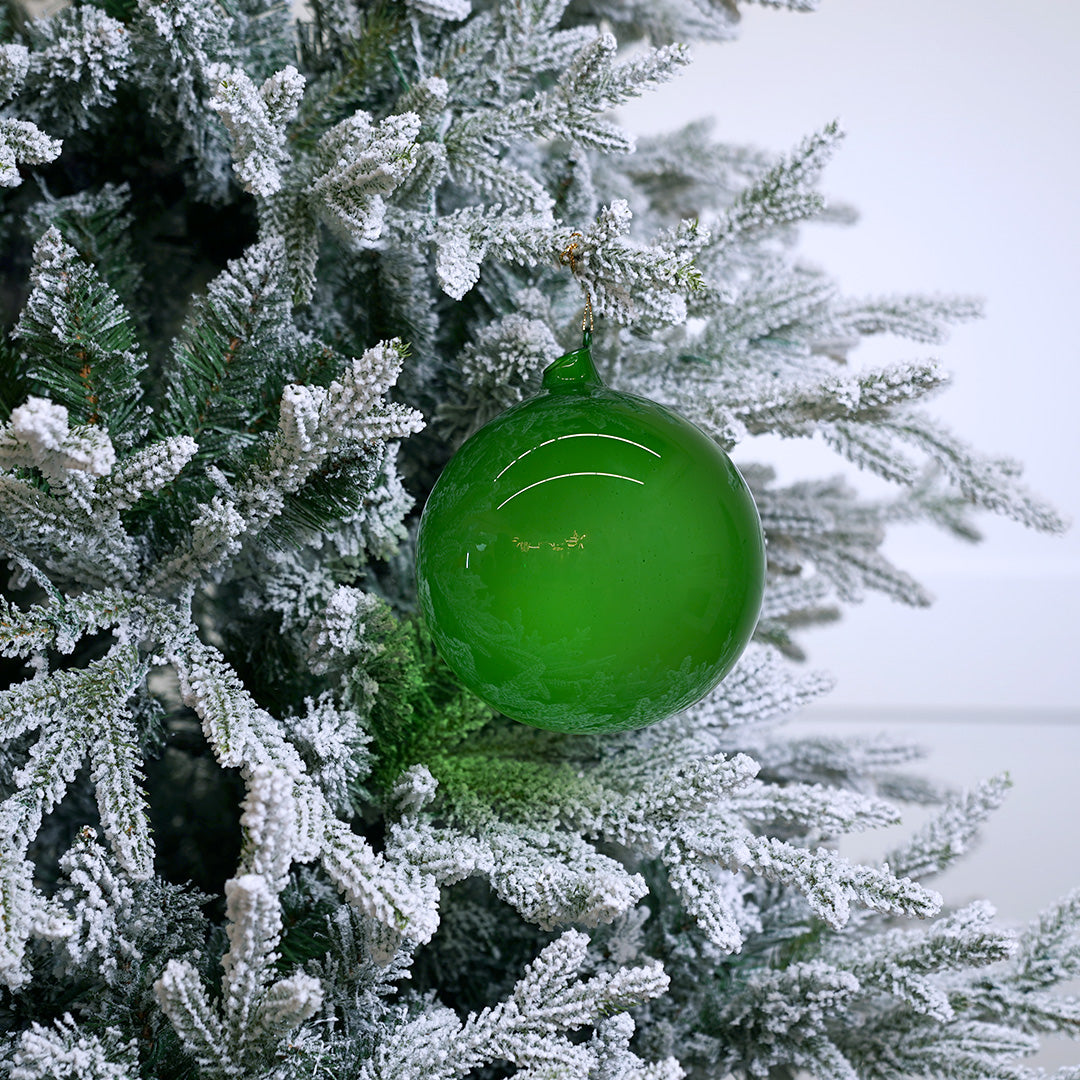 Adorno de cristal verde menta tipo chicle de 6"